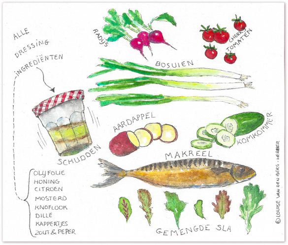 maaltijdsalade illustratie