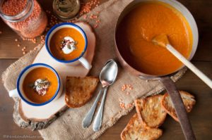 Rode linzensoep met zoete aardappel (2) | KeukenAtelier.com