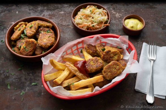 Vegetarische nuggets maken