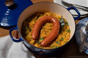 Zuurkoolstamppot met kerrie en appel