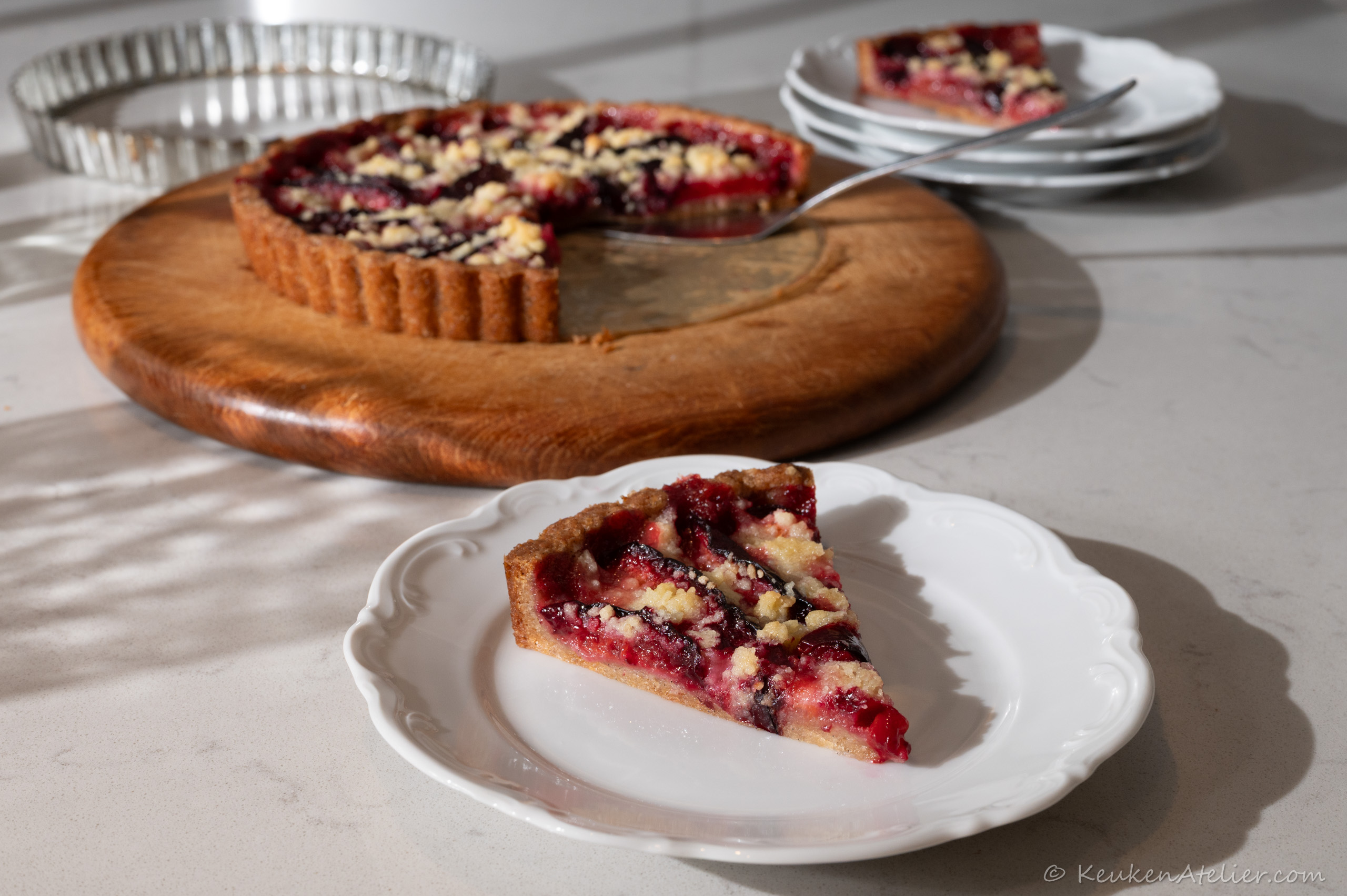 zomerfruittaartje met olijfolie